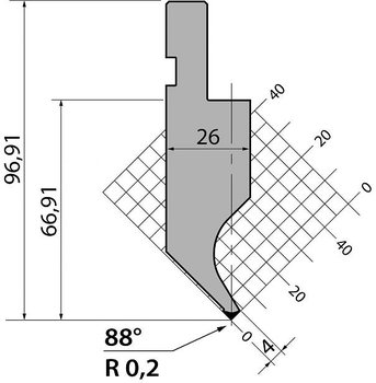 Stans 88degr. R02 805mm Segmenterad 200kN/m
