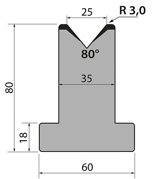 Dyna 80degr V=25mm 415mm 950kN/m