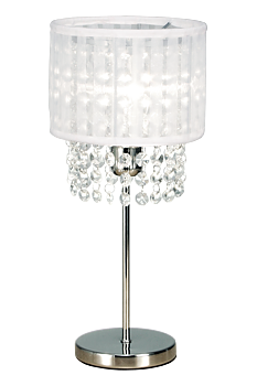 VENDELA bordlampa, krom - vit - Aneta Lighting