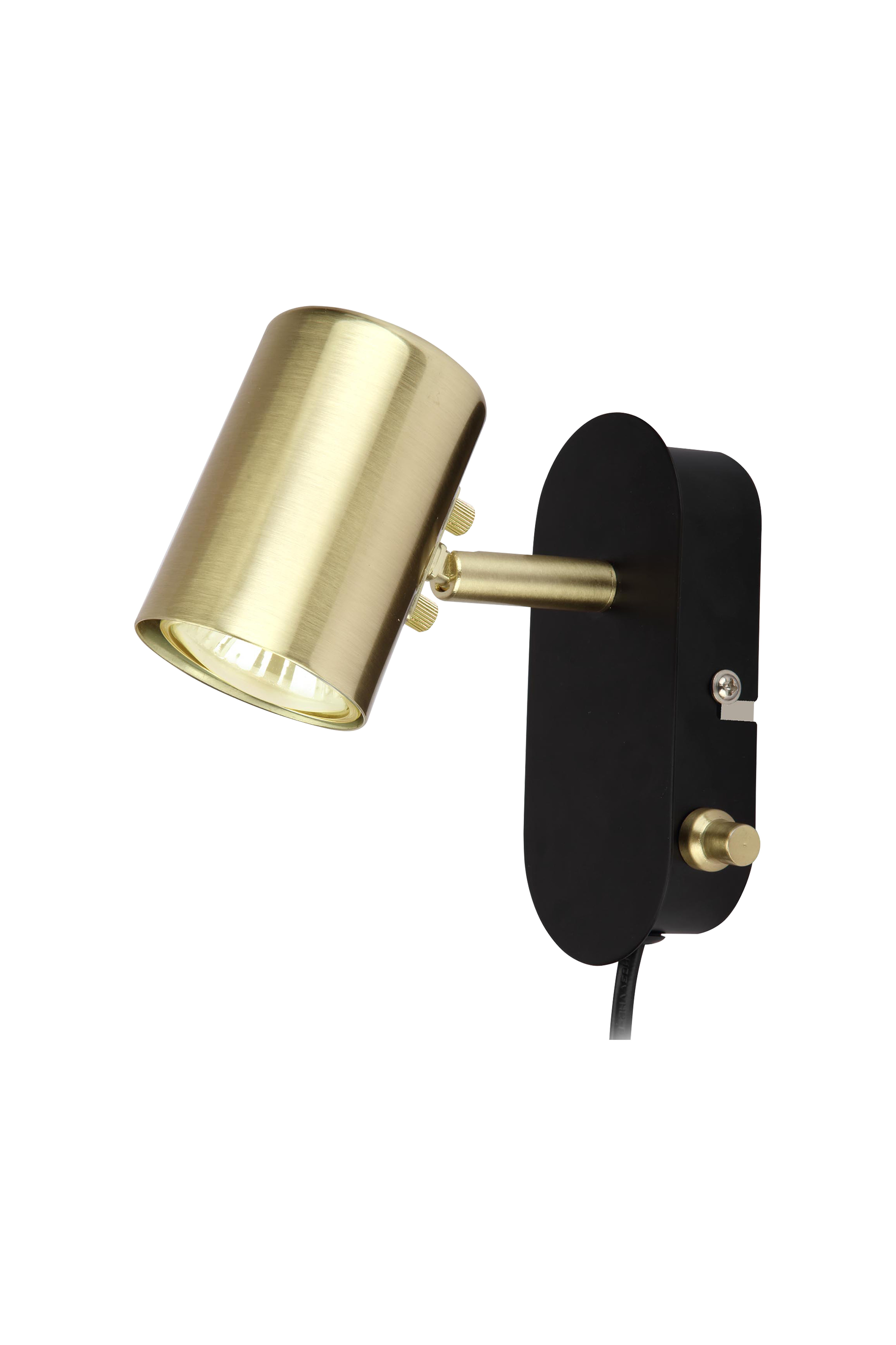 BALDER vägglampa, svart/matt mässing - Aneta Lighting - 2