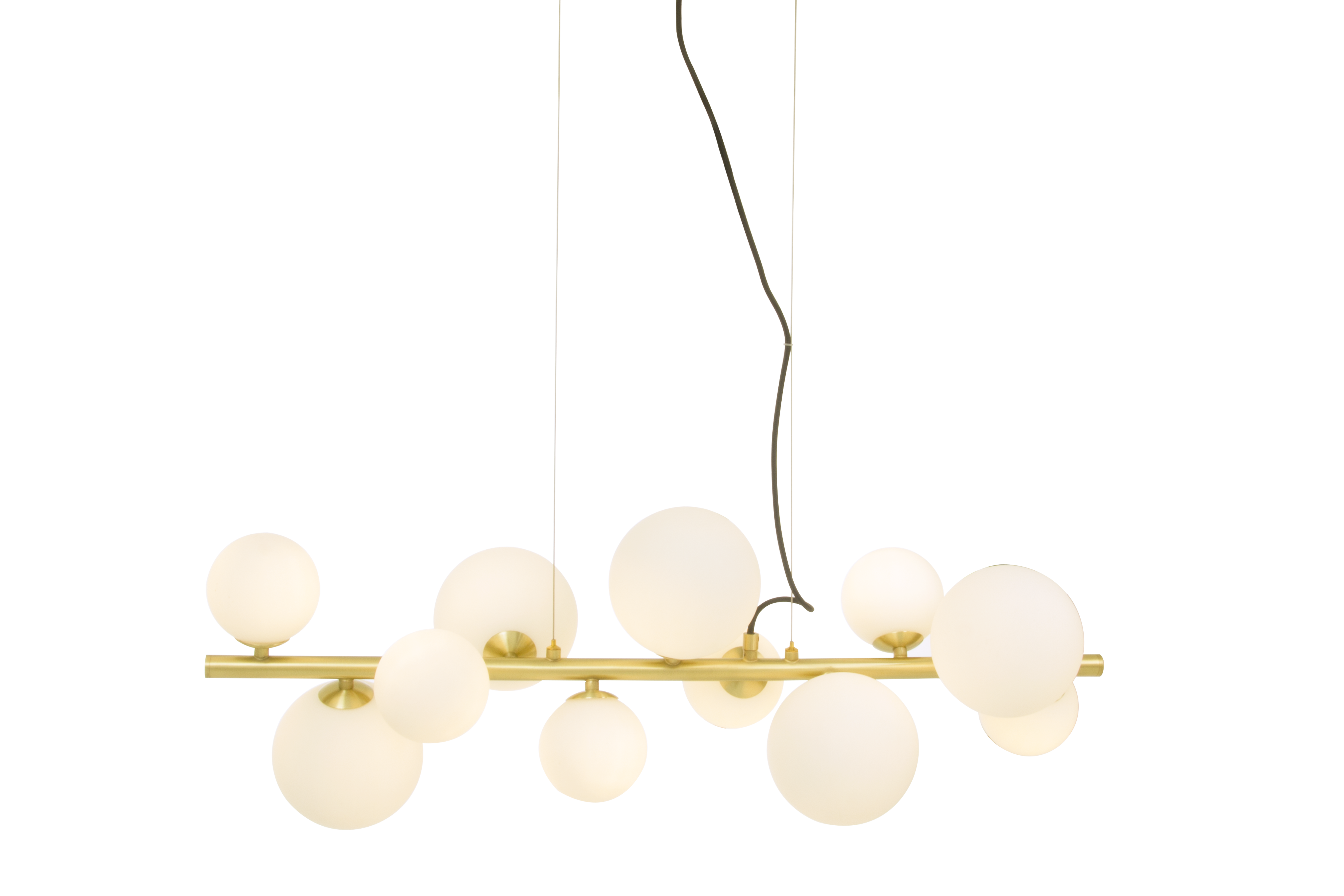 MOLEKYL taklampa L85 11Lampor, matt mässing/vit - Aneta Lighting - 2