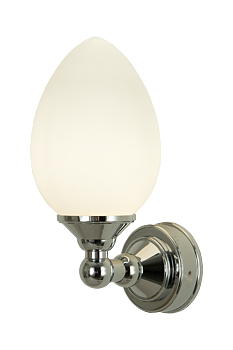 LUIGI vägglampa bad, krom/opal - Aneta Lighting