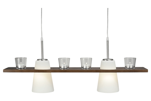 PLANKAN taklampa, valnöt/vit - Aneta Lighting