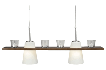 PLANKAN taklampa, valnöt/vit - Aneta Lighting