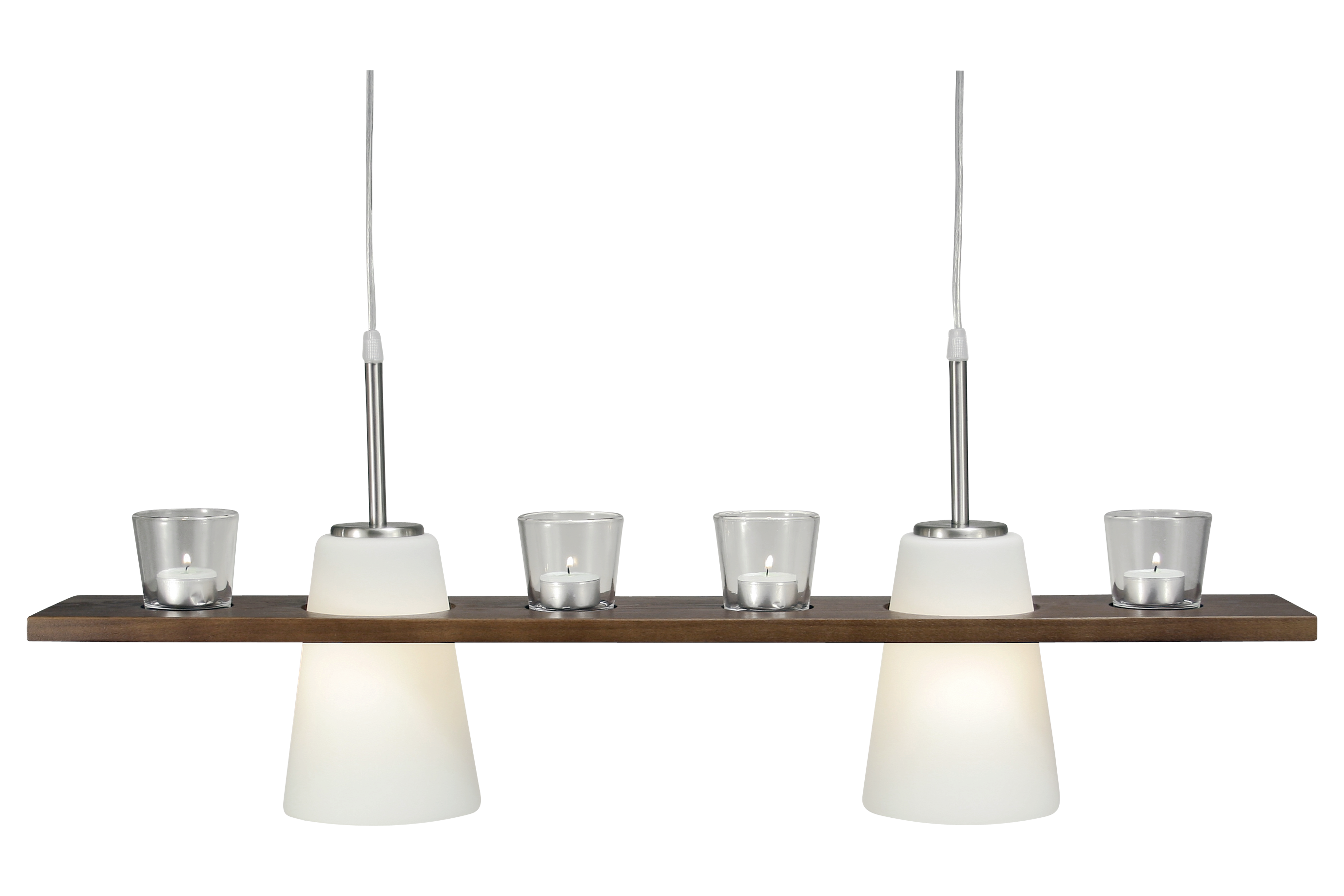 PLANKAN taklampa, valnöt/vit - Aneta Lighting - 2