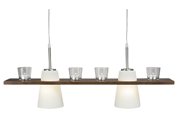 PLANKAN taklampa, valnöt/vit - Aneta Lighting