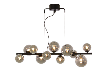 MOLEKYL taklampa L85, svart/rök - Aneta Lighting
