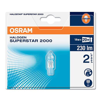 Osram 20W (14W) 12V G4 HALOSTAR® SUPERSTAR 2000