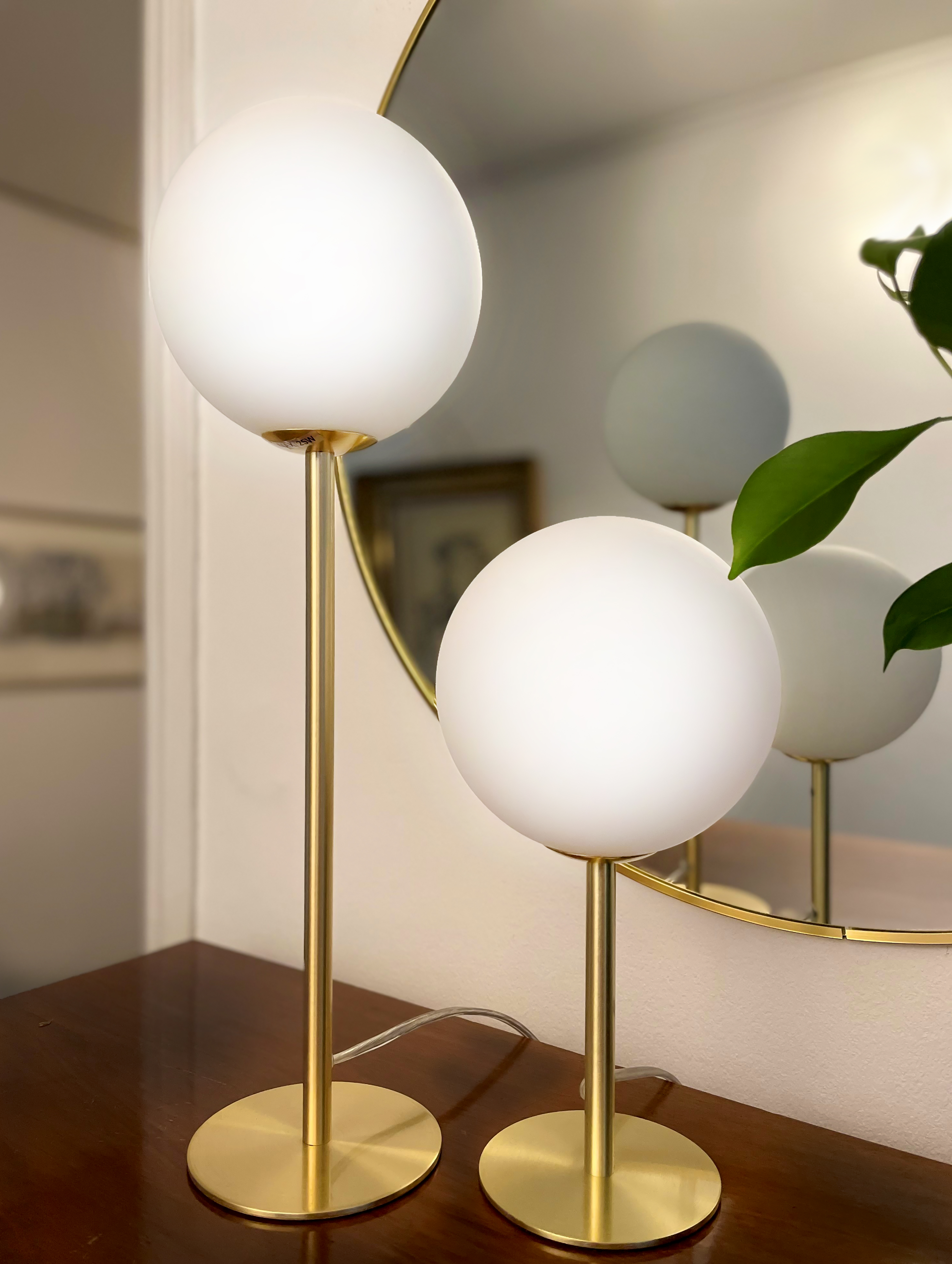 MOLEKYL bordlampa 1, matt mässing/vit - Aneta Lighting - 4