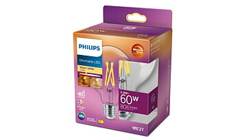 Glob Dimbar Klar 60W (5,9W) G93 E27 - Philips