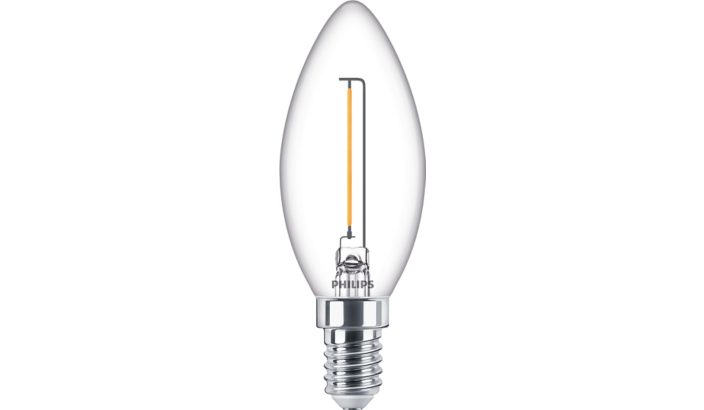 LED Kronljus 15W (1,4W) E14 Klar - Philips