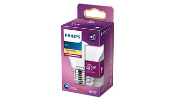 LED Klot 40W (4,3W) E27 Matt - Philips
