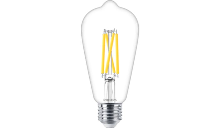 LED Edison 60W (5,9W) E27 Klar Dimbar - Philips