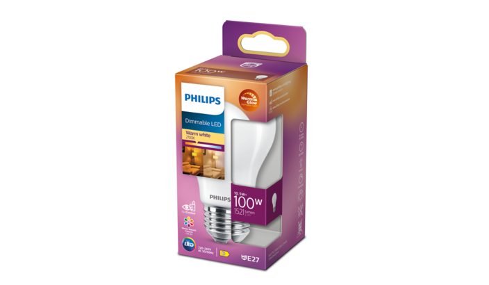 LED Normal 100W (10,5W) E27 Matt Dimbar - Philips - 2