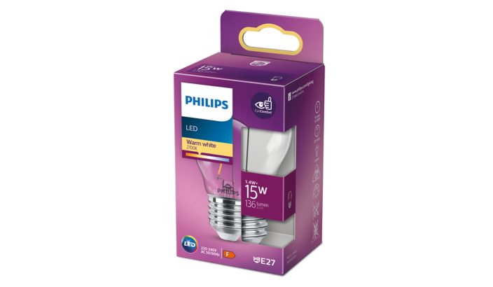 LED Klot 15W (1,4W) E27 Klar - Philips - 2