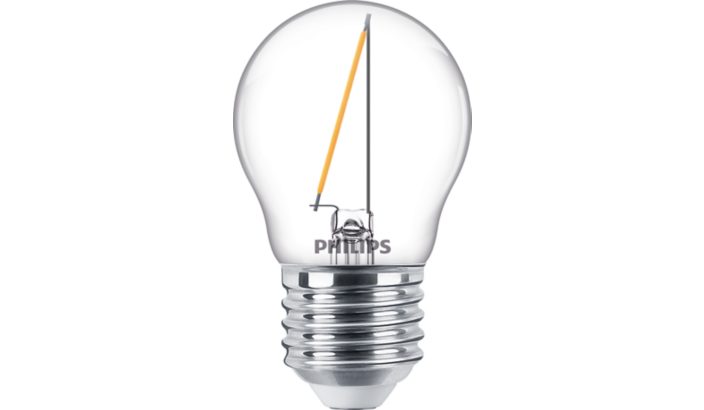 LED Klot 15W (1,4W) E27 Klar - Philips