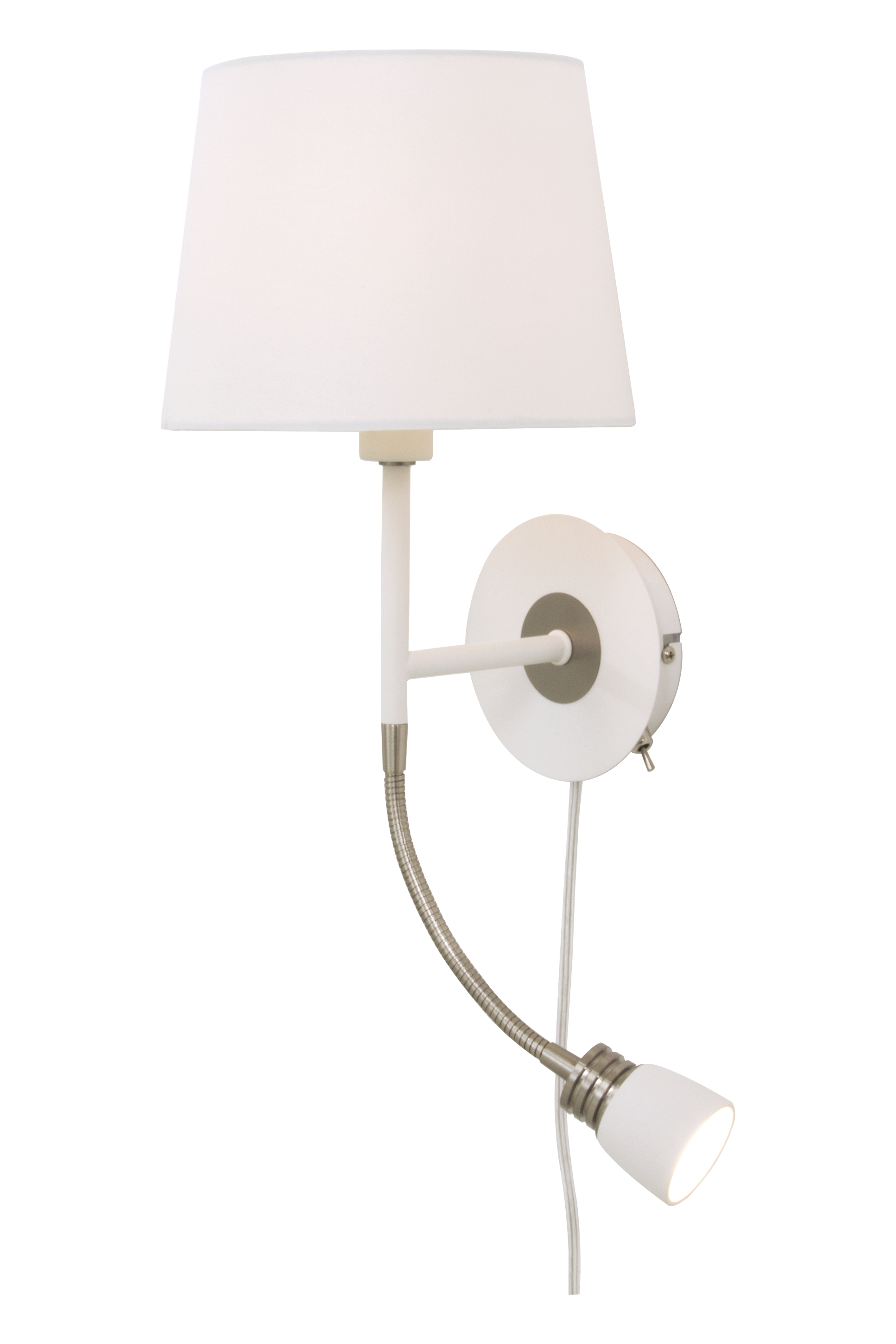 EKETORP vägglampa, vit/stål - Aneta Lighting - 2