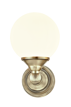 LUGANO vägglampa bad, antik/opal - Aneta Lighting