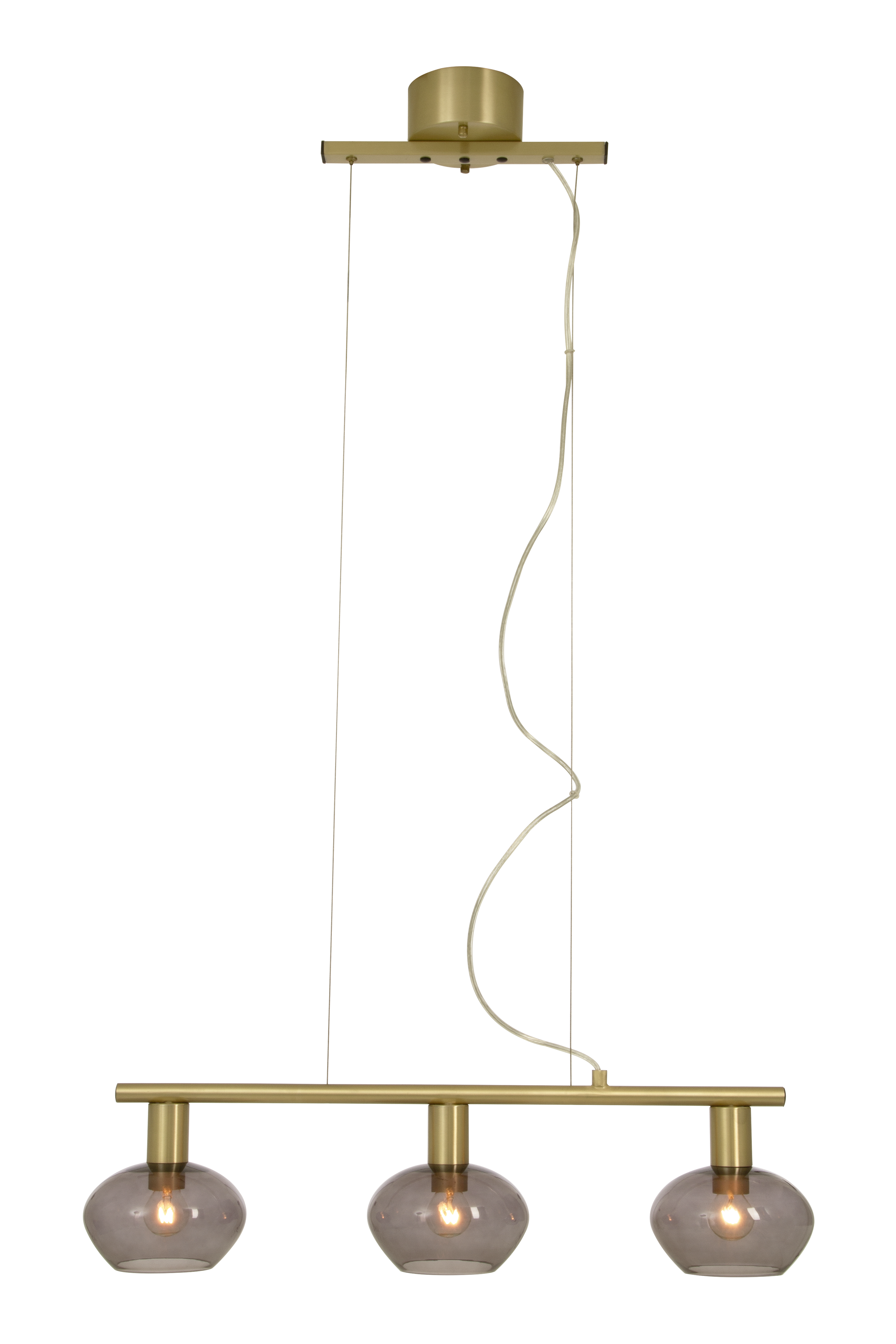 BELL taklampa 3:a rak, matt mässing/rök - Aneta Lighting - 3
