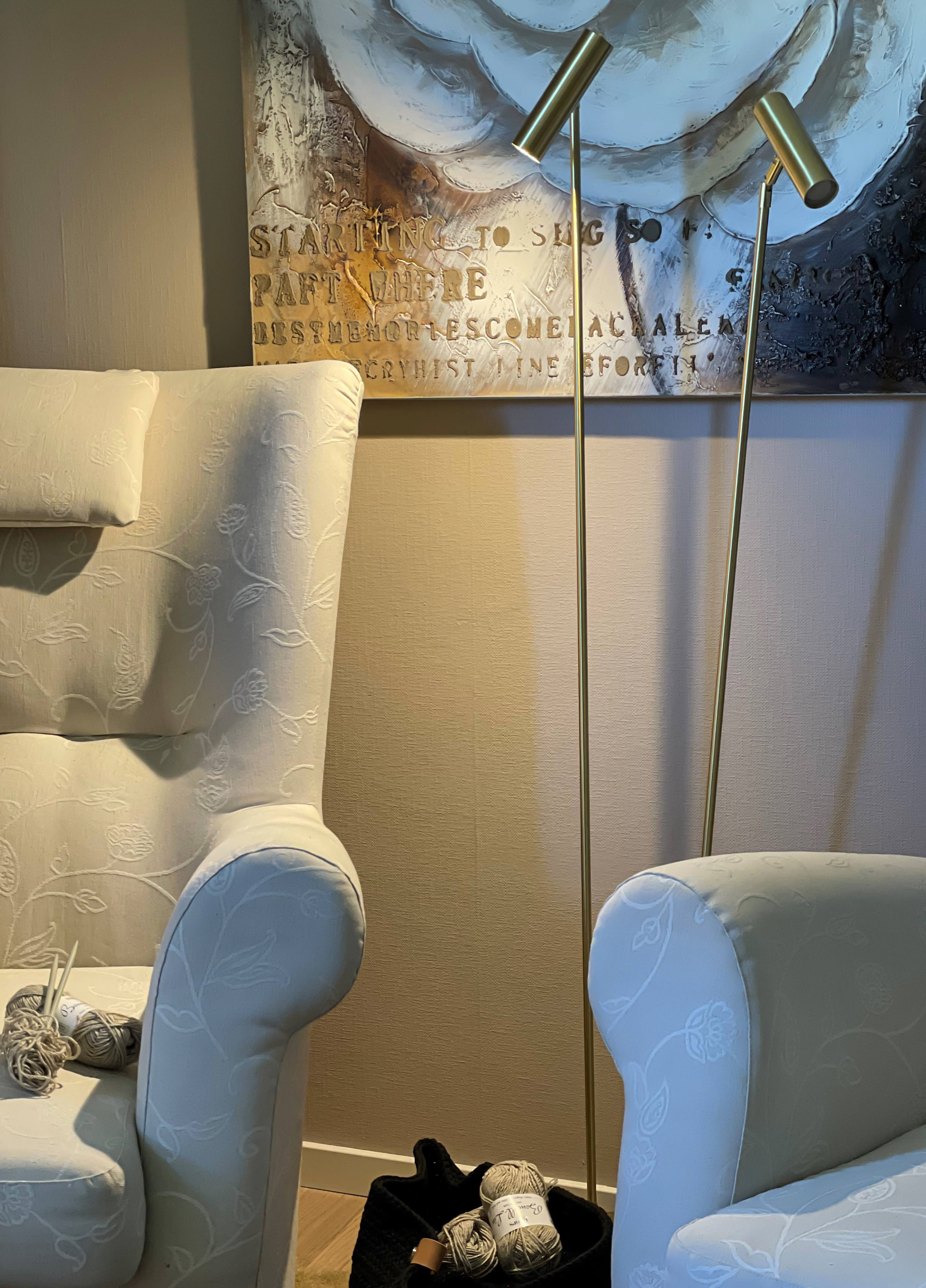 ARTIC golvlampa dubbel, matt mässing - Aneta Lighting - 2