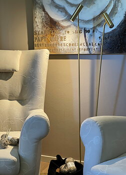 ARTIC golvlampa dubbel, matt mässing - Aneta Lighting