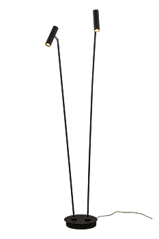 ARTIC golvlampa dubbel, svart - Aneta Lighting