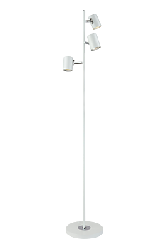 BALDER golvlampa 3:a, vit/krom - Aneta Lighting