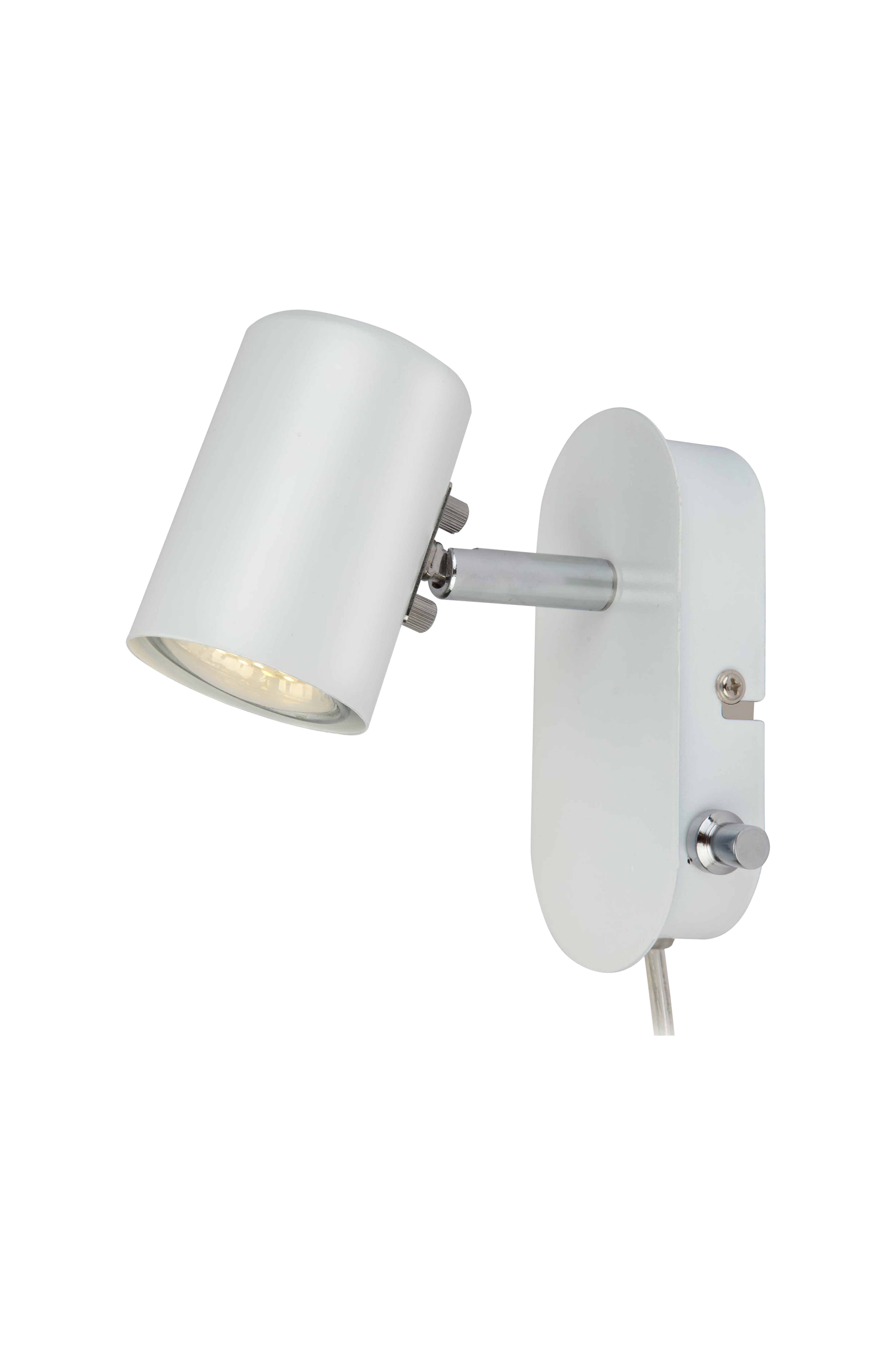 BALDER vägglampa, vit/krom - Aneta Lighting