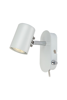BALDER vägglampa, vit/krom - Aneta Lighting