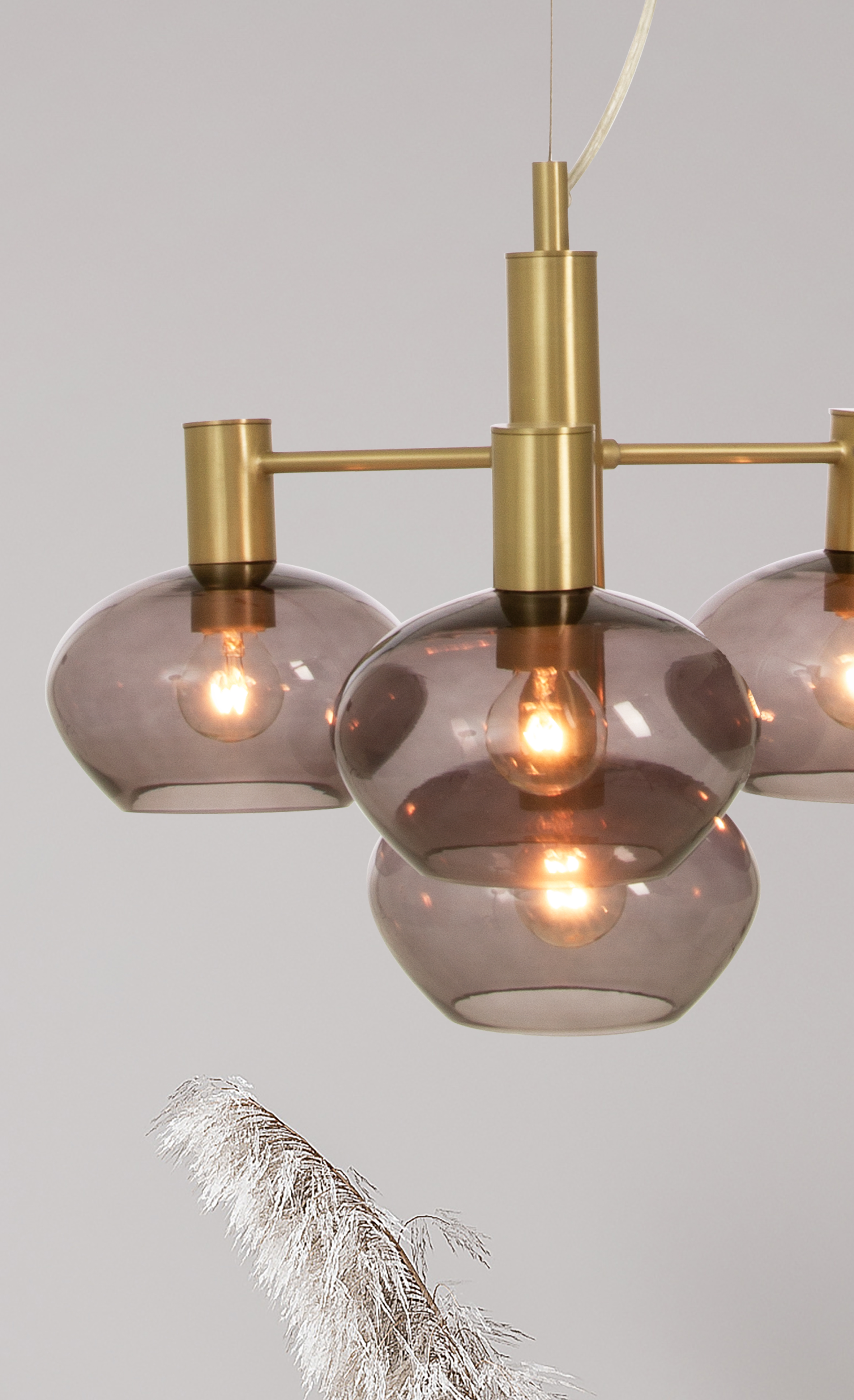 BELL taklampa 4.a, matt mässing/rök - Aneta Lighting - 3