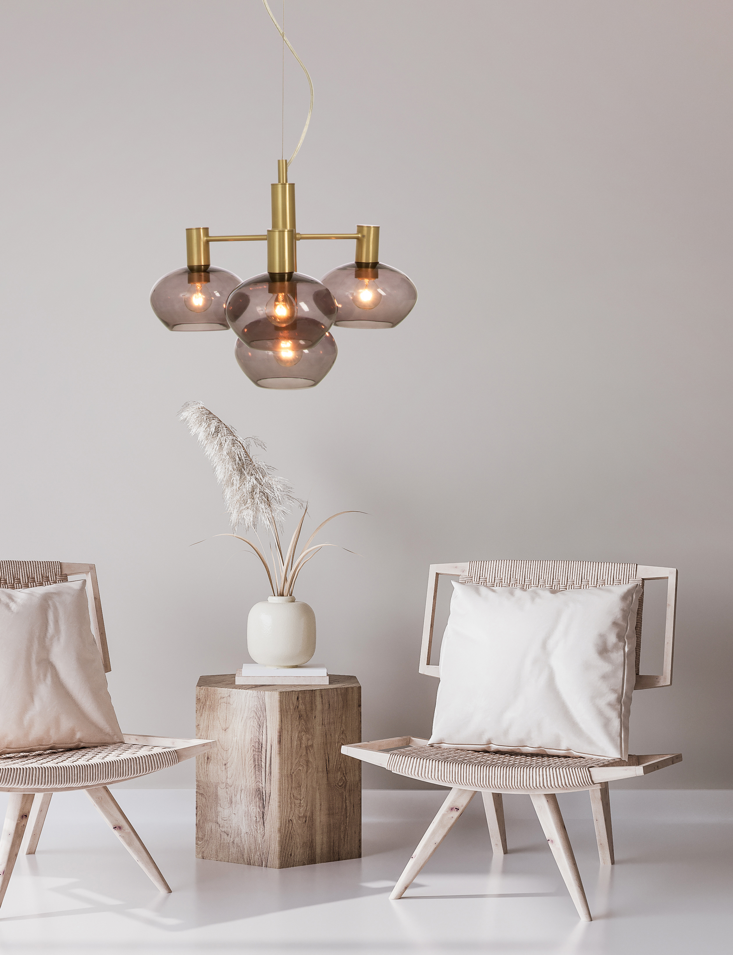 BELL taklampa 4.a, matt mässing/rök - Aneta Lighting - 2