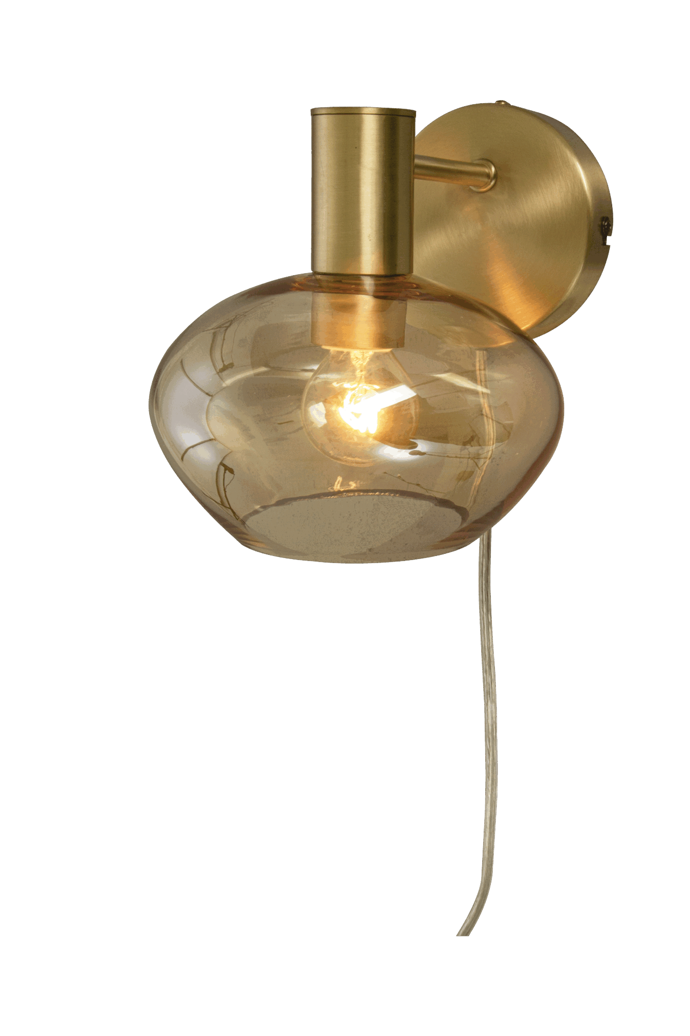BELL vägglampa, matt mässing/amber - Aneta Lighting - 2