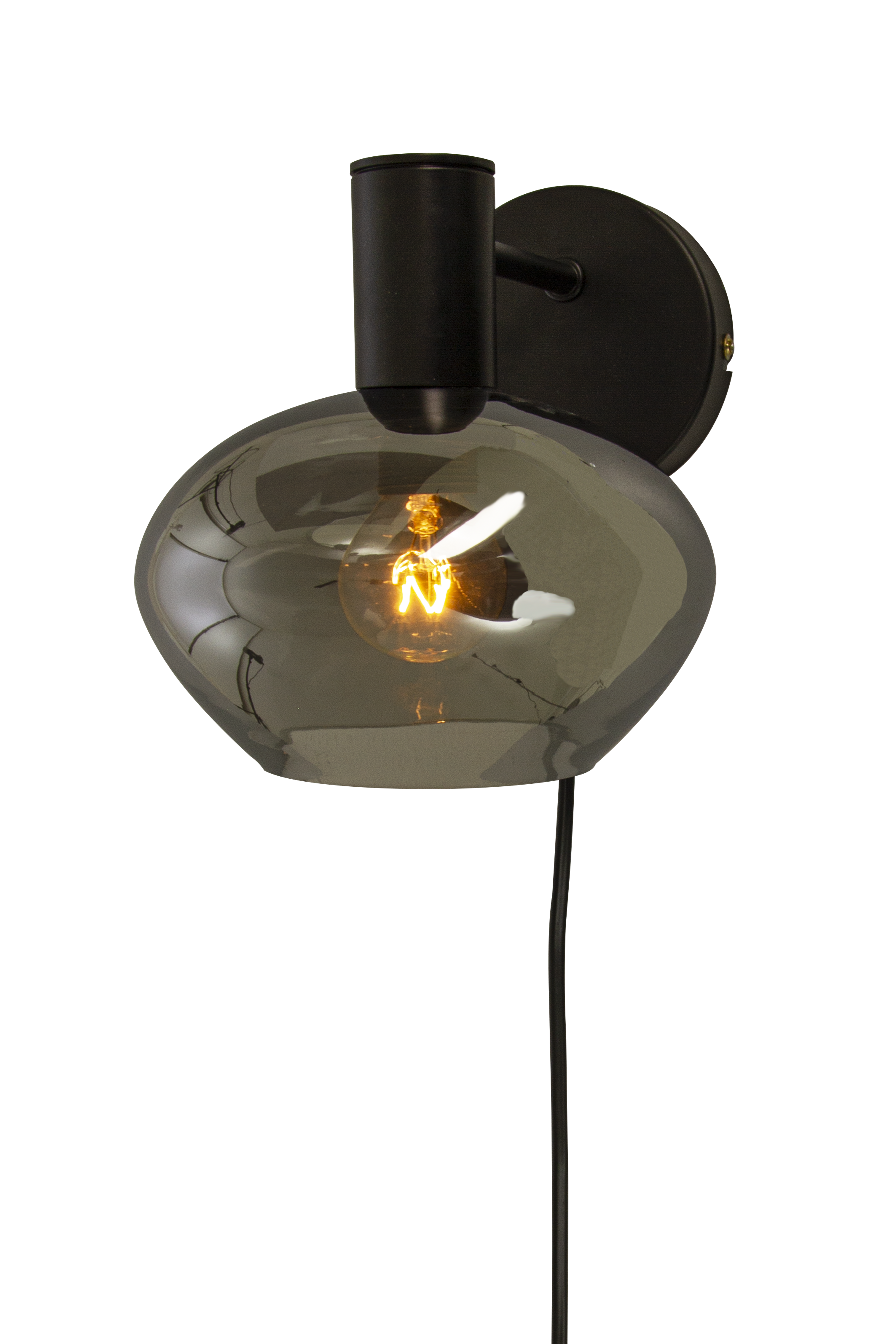 BELL vägglampa, svart/rök - Aneta Lighting