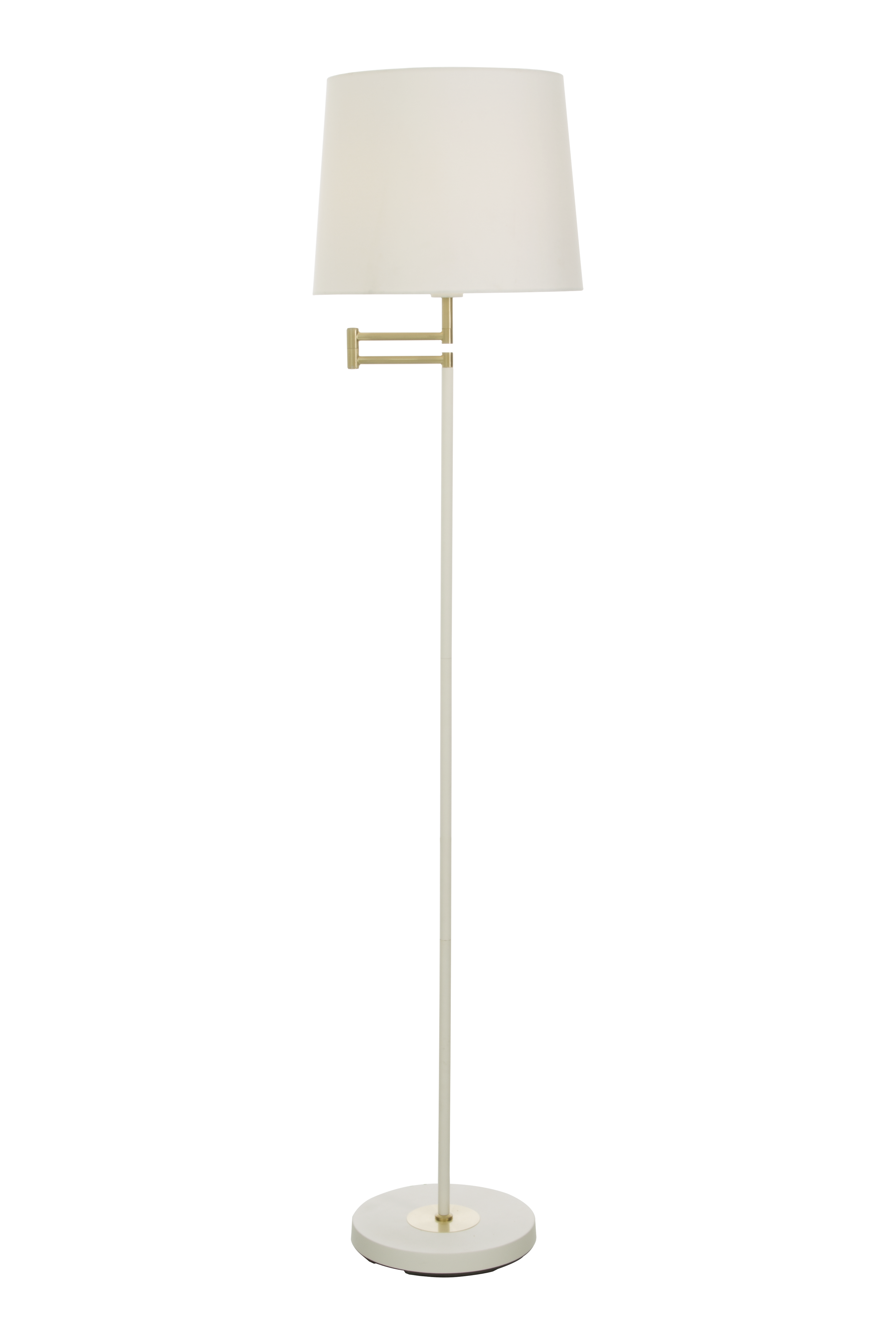 BIRKA golvlampa, vit/mässing - Aneta Lighting