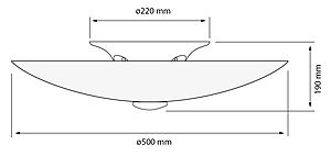 BLADVERK plafond 50cm, vit/stål - Aneta Lighting - 3