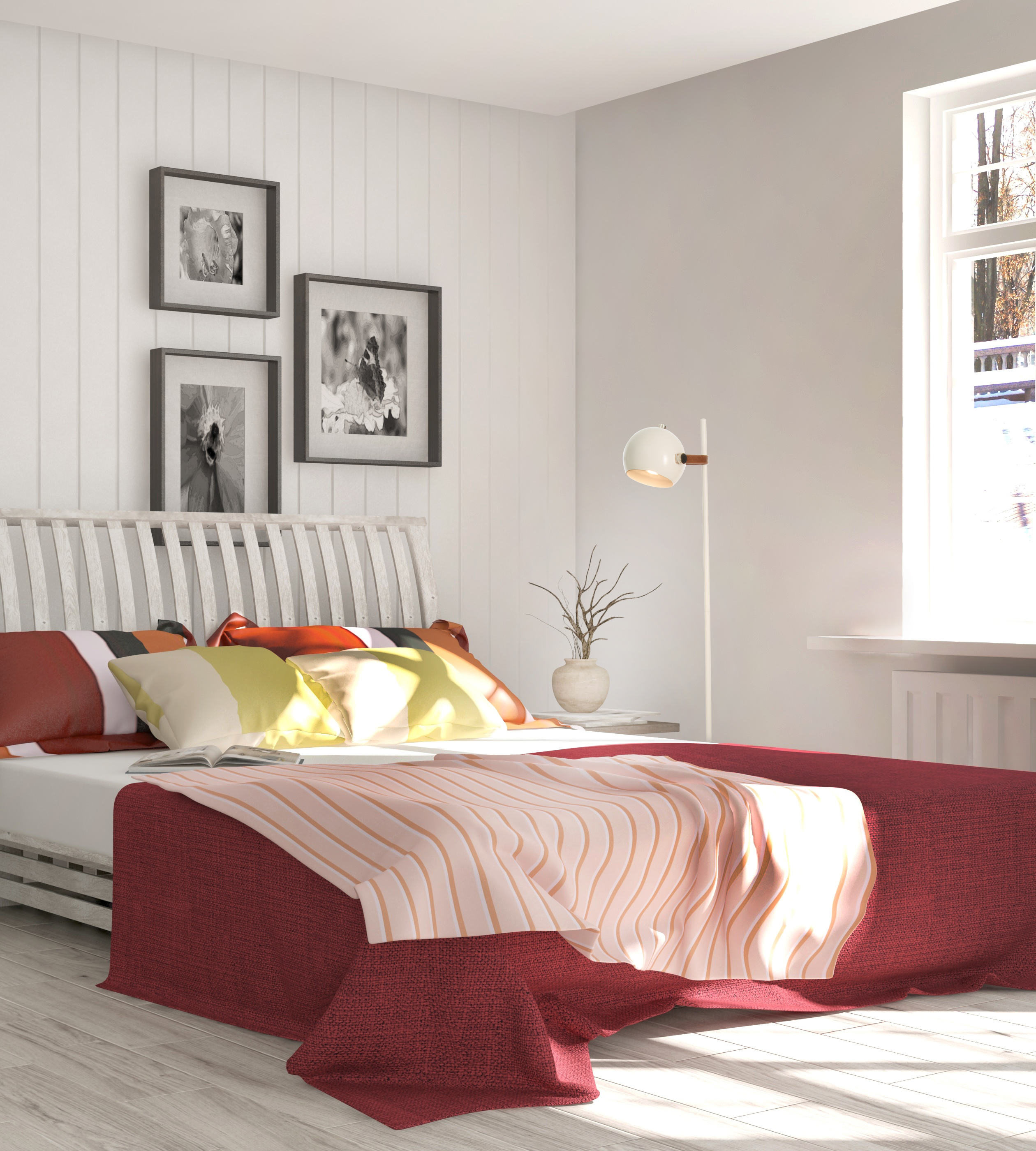 BOW golvlampa, 1-arm, vit - Aneta Lighting - 2