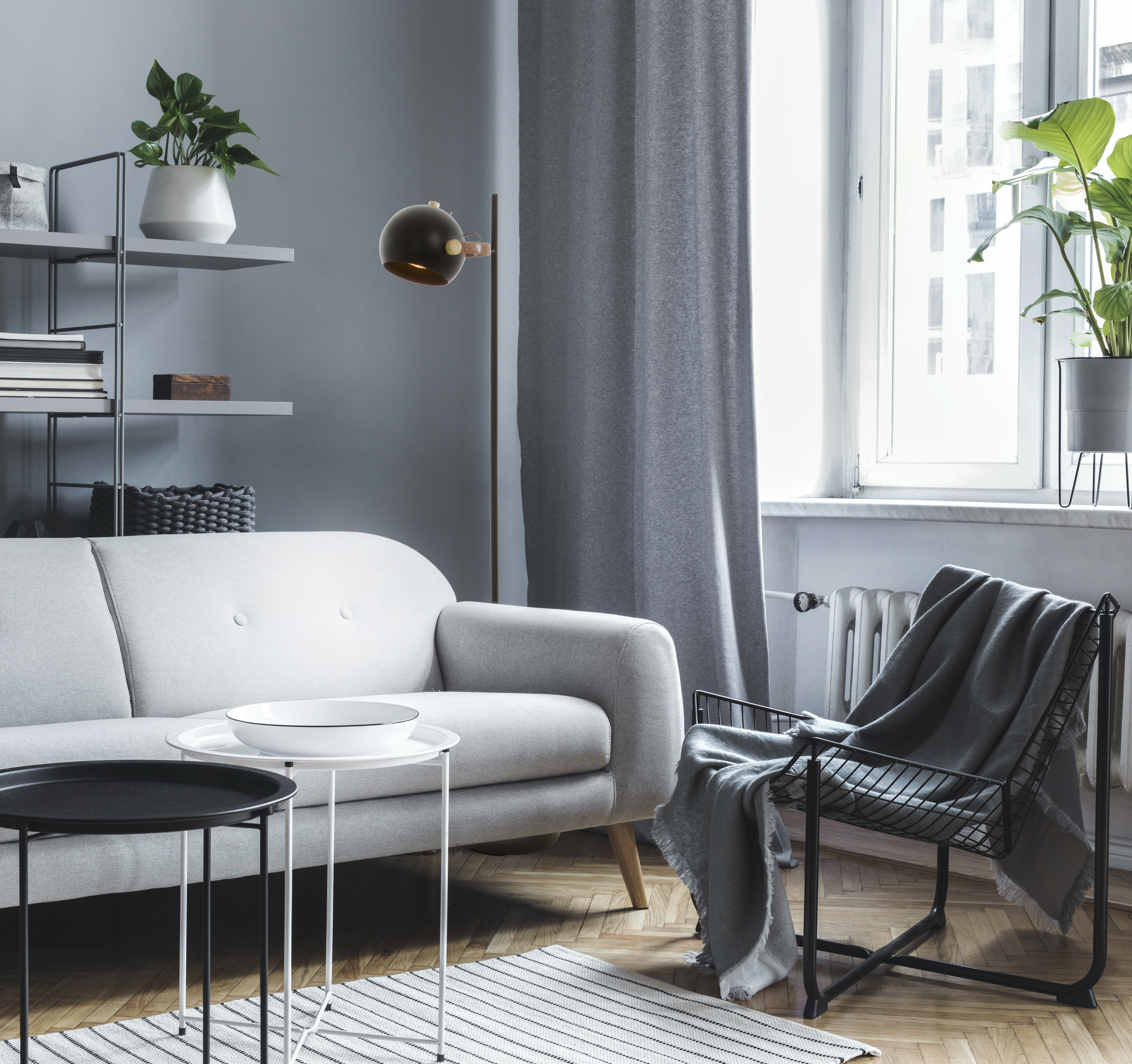 BOW golvlampa., 1-arm, svart - Aneta Lighting - 2