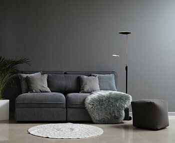 CADIZ uplight, svart/stål - Aneta Lighting