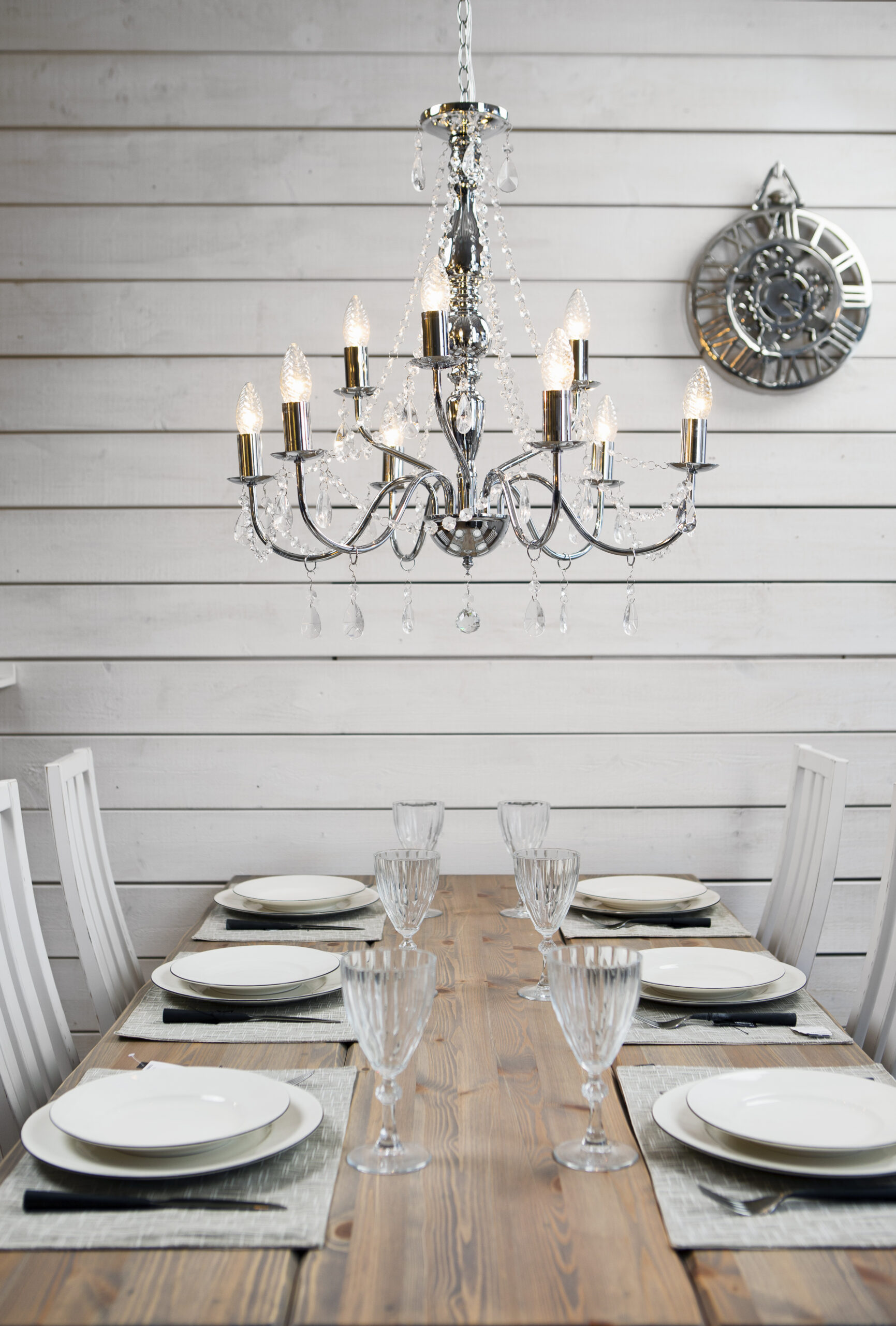 CHATEAU takkrona 9-arm, krom - Aneta Lighting - 3
