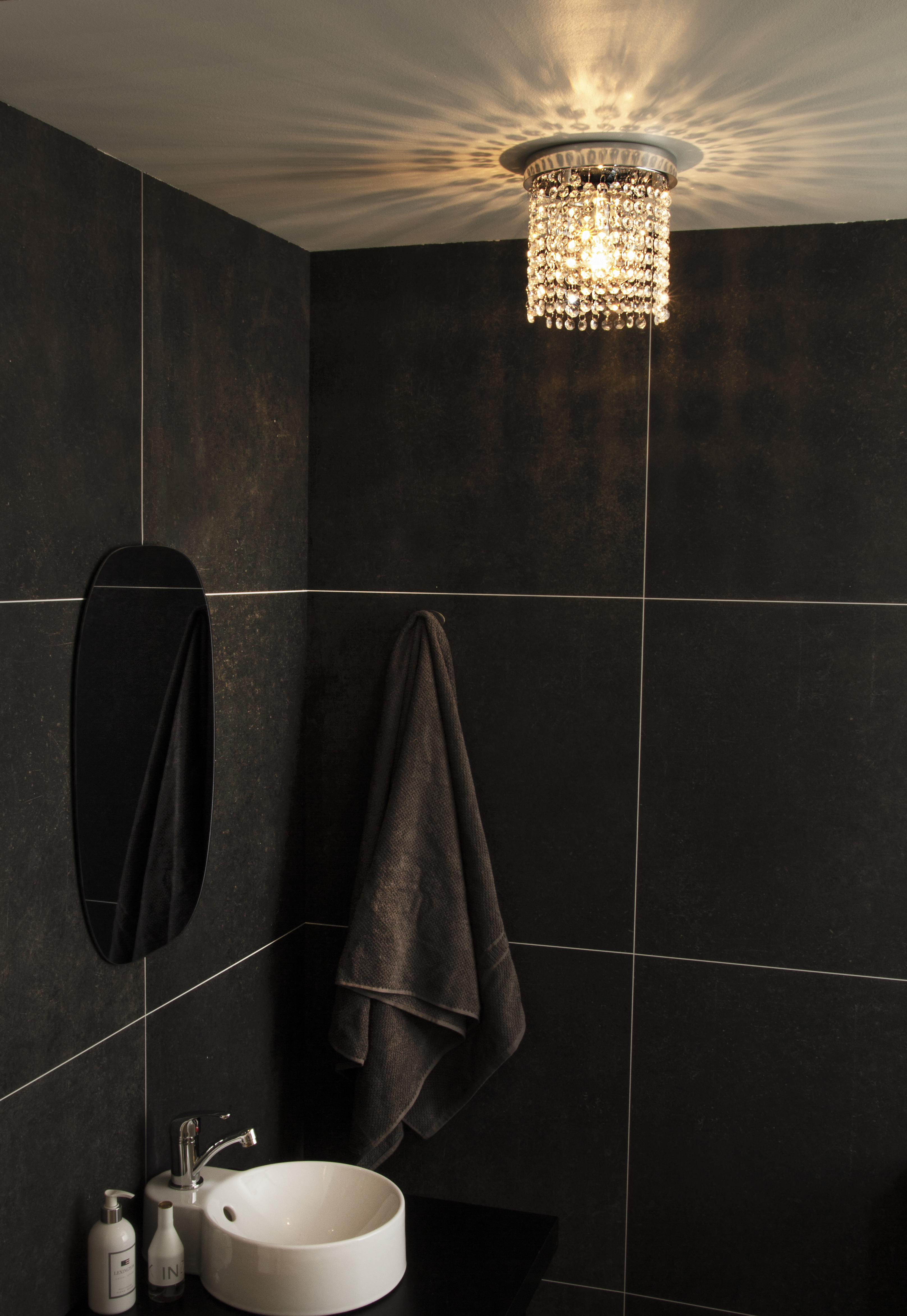 CLAUDIA plafond bad, krom/klar - Aneta Lighting