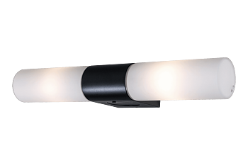 COSENZA vägglampa dubbel bad, svart - Aneta Lighting
