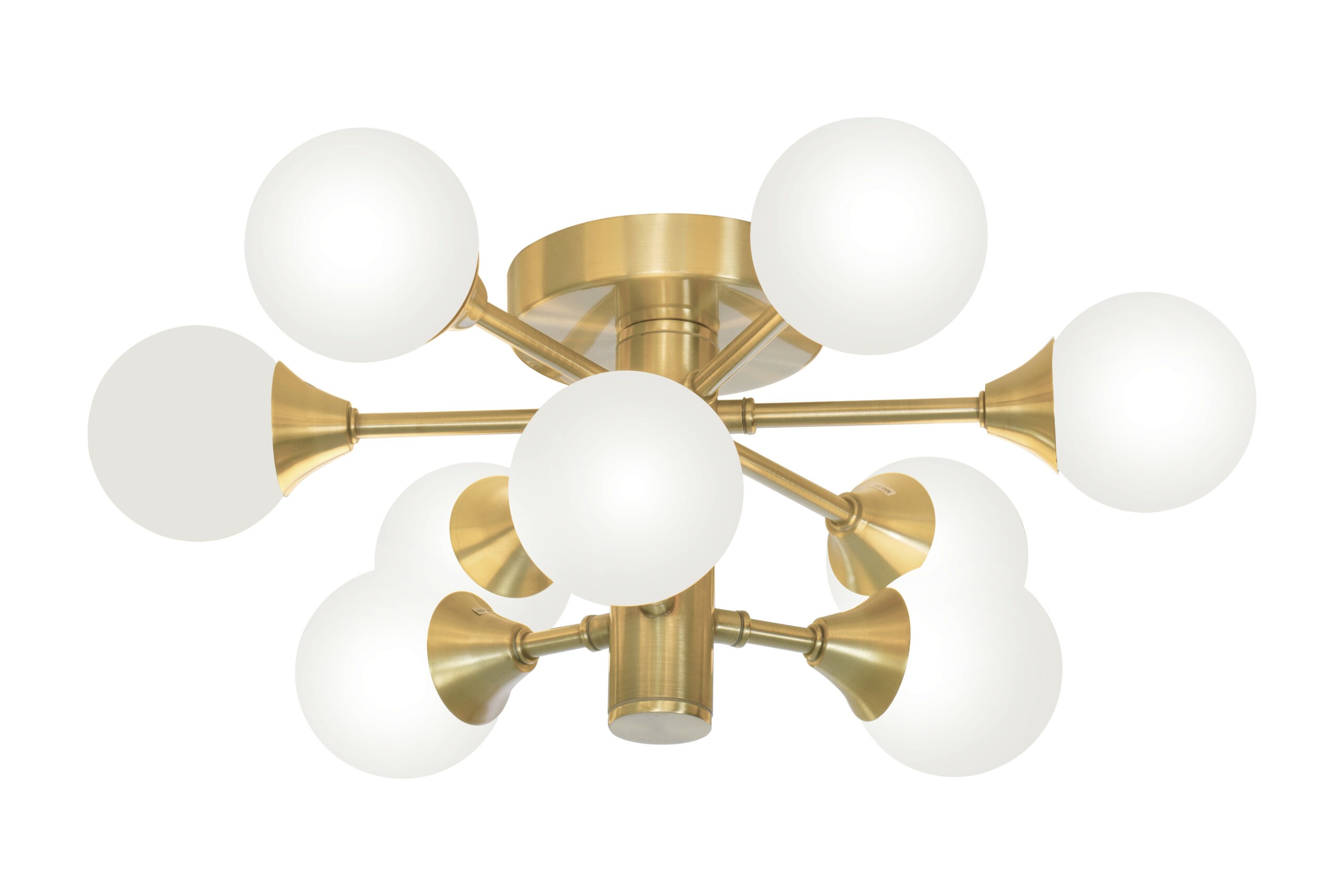 COSMOS plafond bad, matt mässing/vit - Aneta Lighting