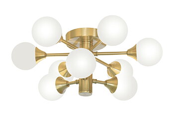 COSMOS plafond bad, matt mässing/vit - Aneta Lighting