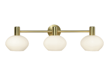 ELBA vägglampa bad 3:a, matt mässing - Aneta Lighting