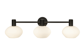ELBA vägglampa bad 3:a, svart - Aneta Lighting