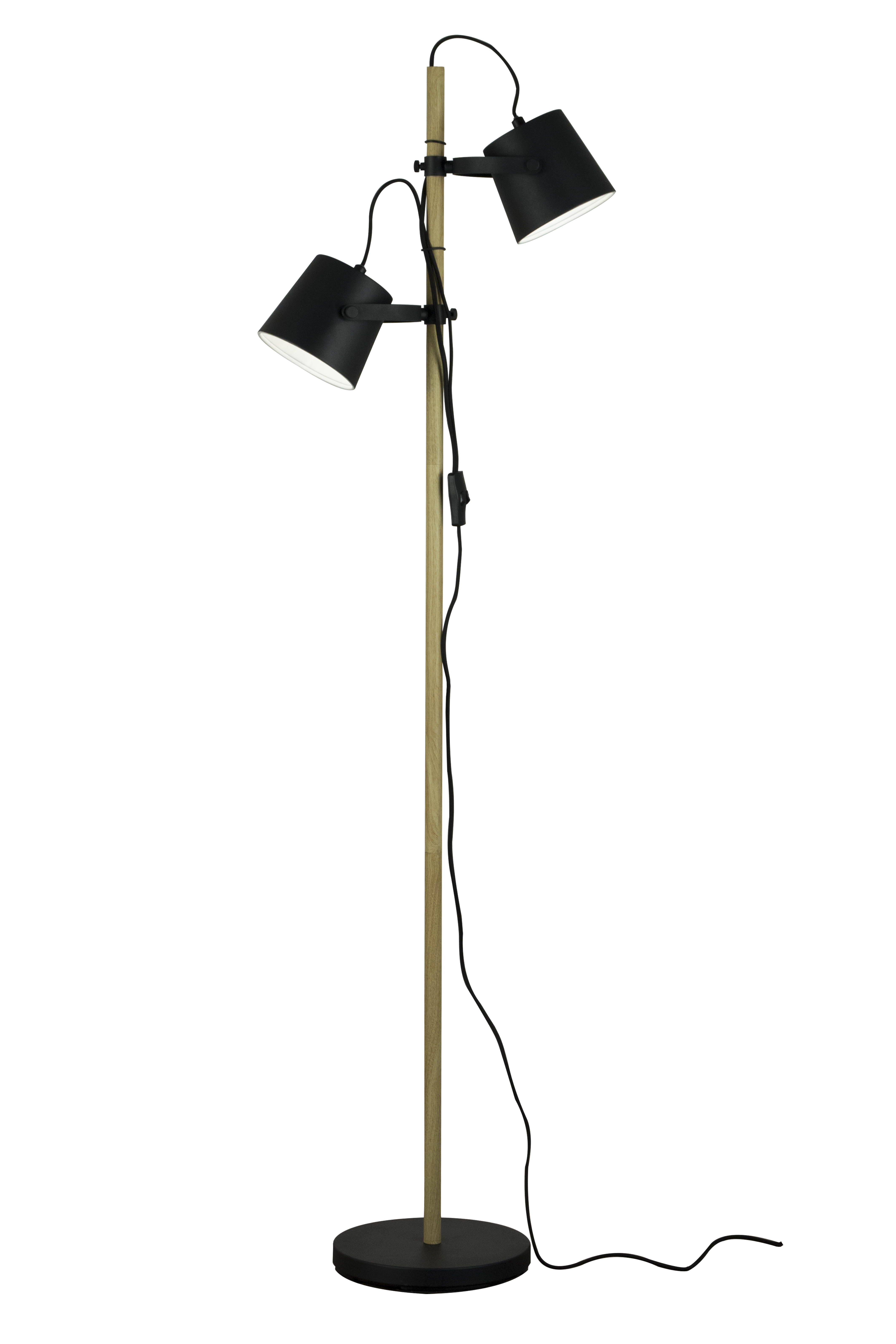 ESPRESSO golvlampa. svart/trä - Aneta Lighting