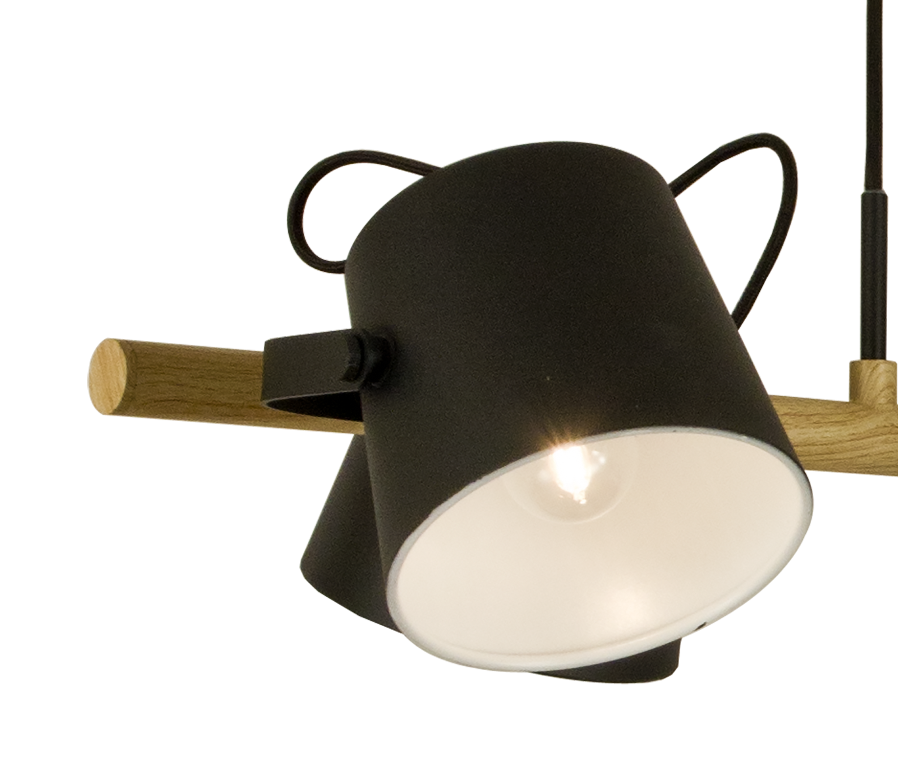 ESPRESSO taklampa 6:a, svart/trä - Aneta Lighting - 5