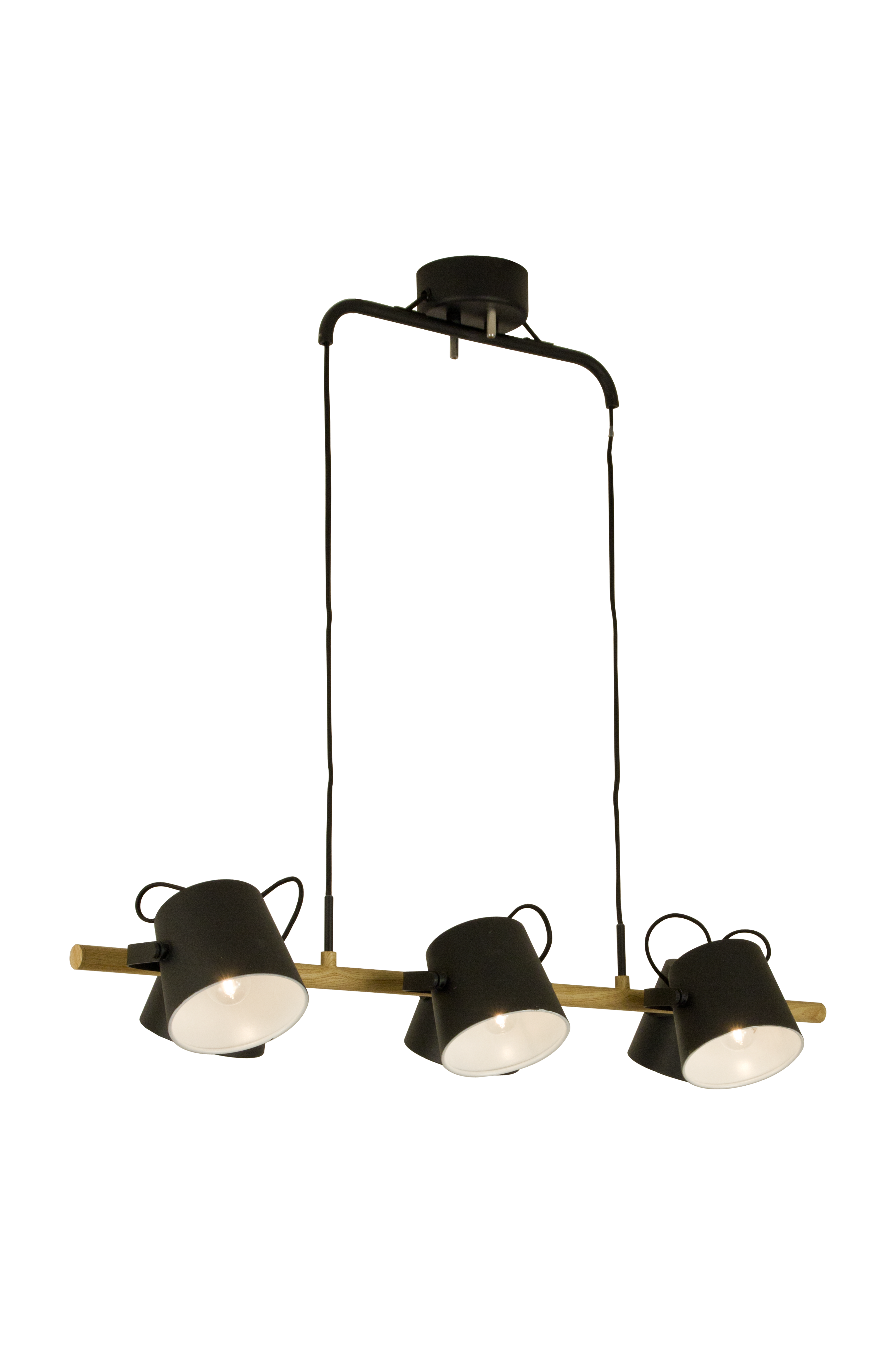 ESPRESSO taklampa 6:a, svart/trä - Aneta Lighting - 8