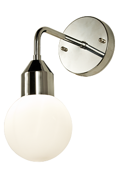 FLORENS vägglampa bad, krom/opal - Aneta Lighting
