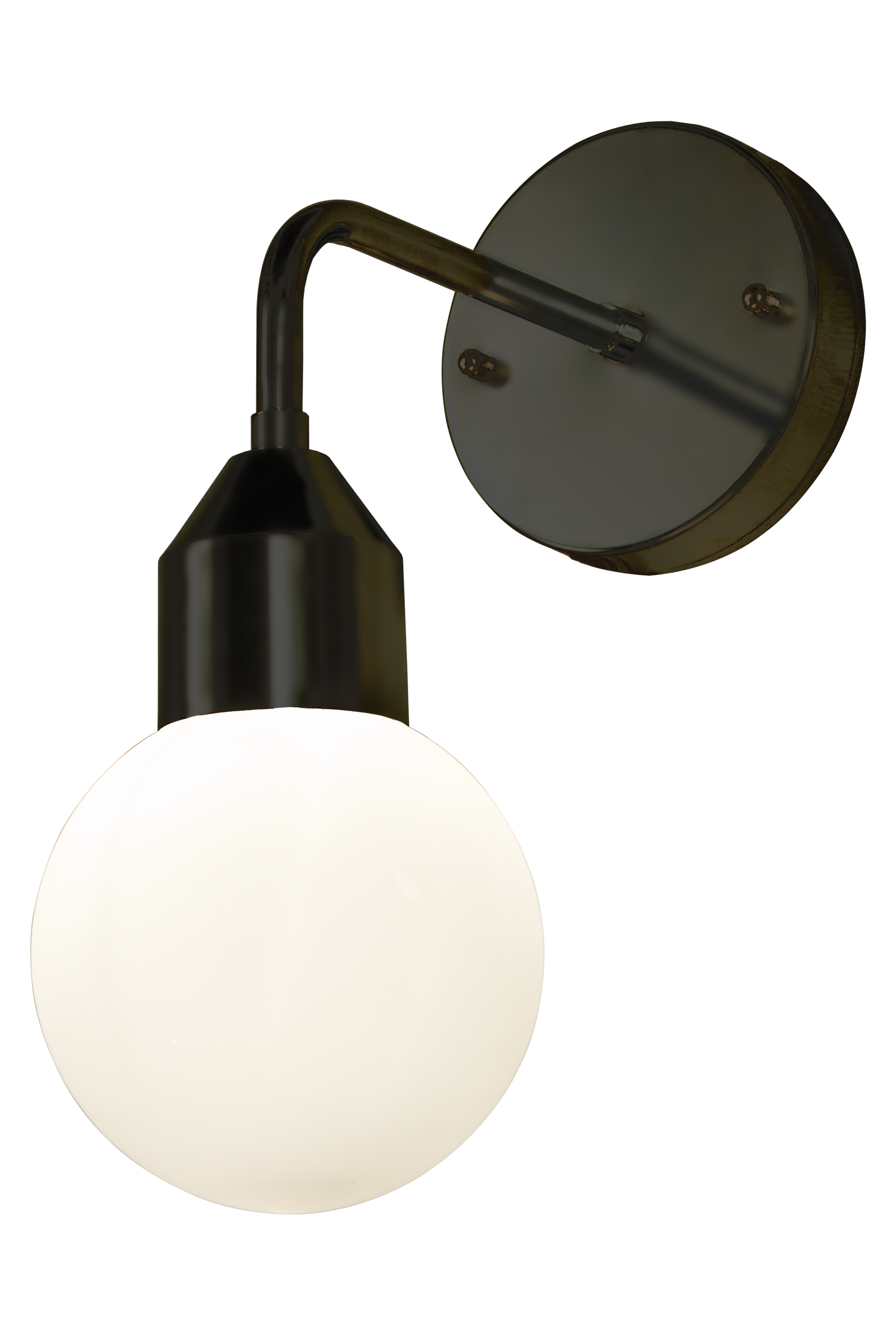 FLORENS vägglampa bad, svart/opal - Aneta Lighting